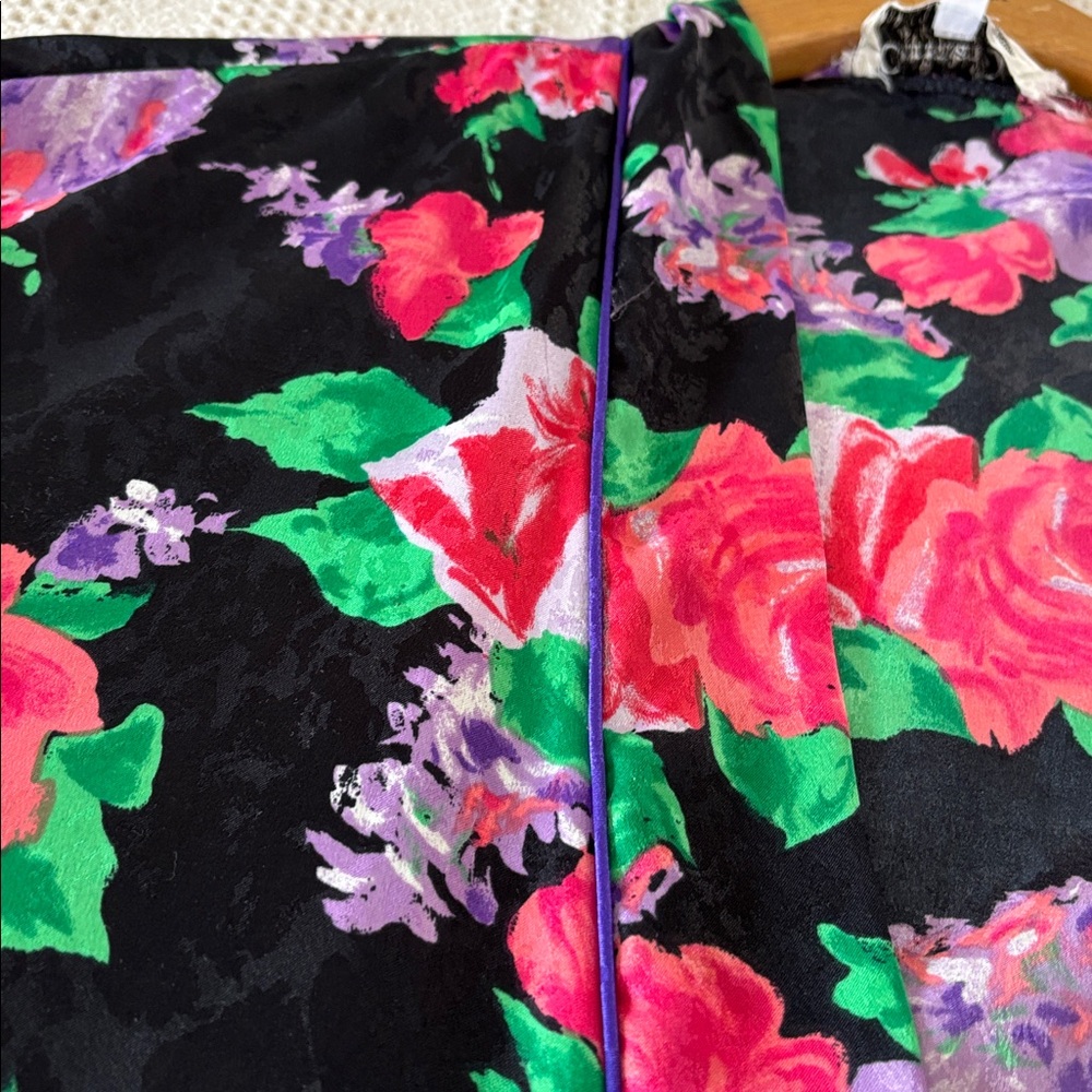 Christian Dior Lounge Wear Floral Tie Waist Robe Size L - Picture 12 of 12